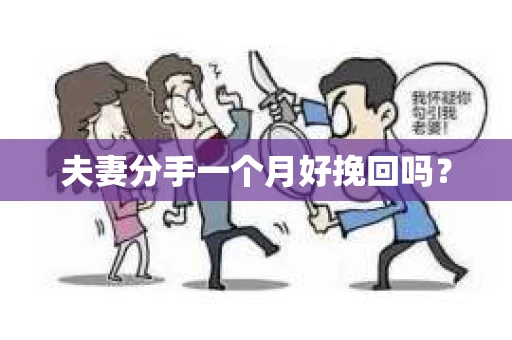 夫妻分手一个月好挽回吗？