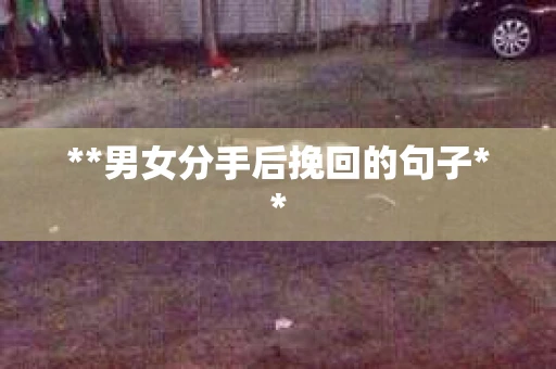 **男女分手后挽回的句子**