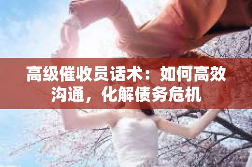 高级催收员话术：如何高效沟通，化解债务危机