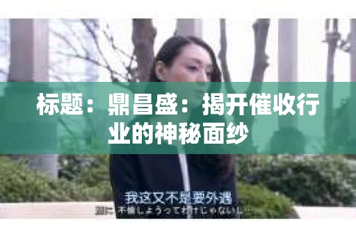 标题：鼎昌盛：揭开催收行业的神秘面纱