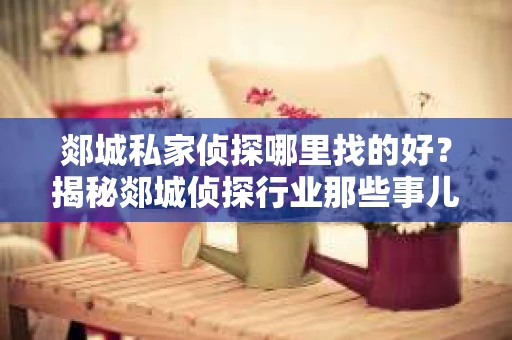 郯城私家侦探哪里找的好？揭秘郯城侦探行业那些事儿