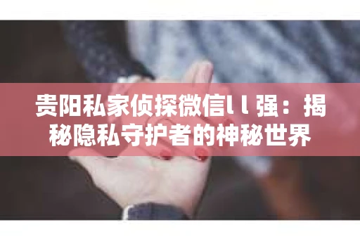 贵阳私家侦探微信l l 强：揭秘隐私守护者的神秘世界