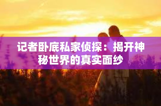 记者卧底私家侦探：揭开神秘世界的真实面纱